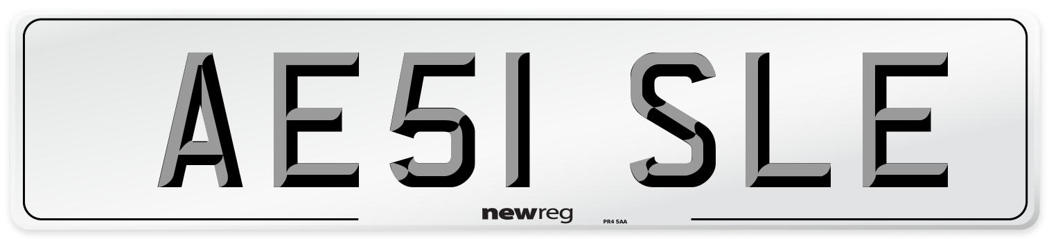 AE51 SLE Number Plate from New Reg